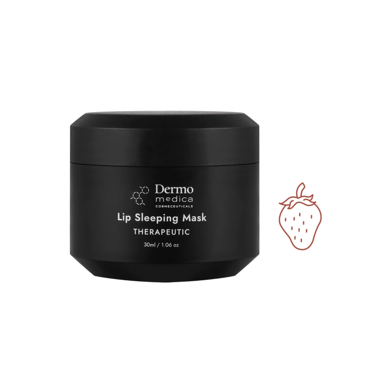 DERMOMEDICA Lip Sleeping Mask Strawberry 30 g – terapeutyczna maska do ust truskawka