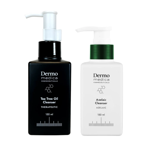 Dermomedica Zestaw Tea Tree Oil Cleanser 150ml + Azelaic Cleanser 150ml – olejek hydrofilowy i żel do skóry problematycznej
