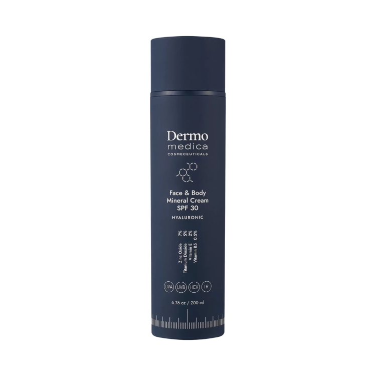 DERMOMEDICA Face and Body Mineral Cream SPF30 200ml – Krem mineralny do twarzy i ciała, ochrona UV i regeneracja skóry