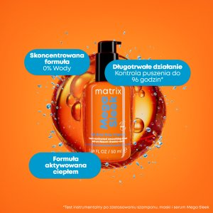 Matrix Mega Sleek Topcoat olejek wygładzający przeciw puszeniu włosów 50ml