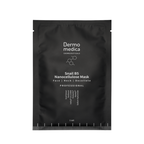 Dermomedica Snail B5 Nanocellulose Face &amp; Neck Mask 1 szt – maska regenerująca do twarzy i szyi