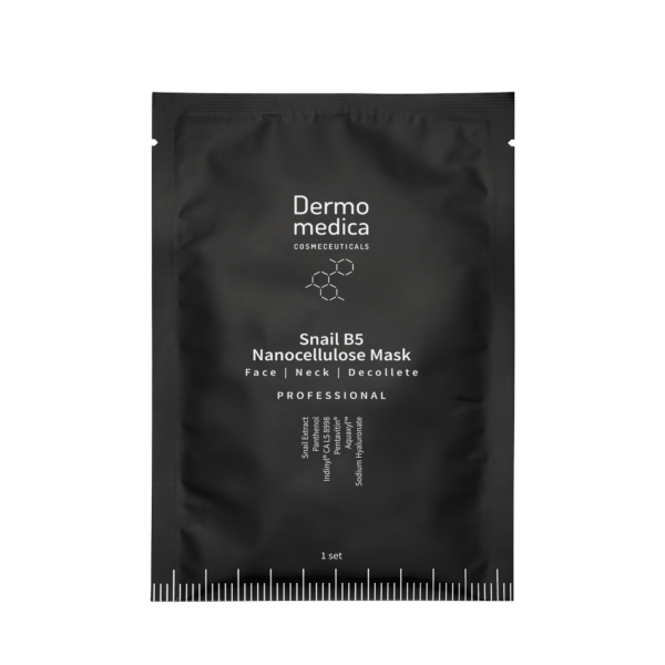 Dermomedica Snail B5 Nanocellulose Face &amp; Neck Mask 1 szt – maska regenerująca do twarzy i szyi