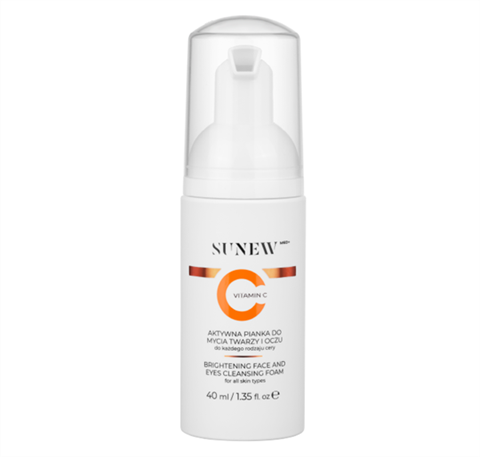 SunewMed+ aktywna pianka do mycia twarzy i oczu 40 ml – enzymatyczna pianka oczyszczająca travel size