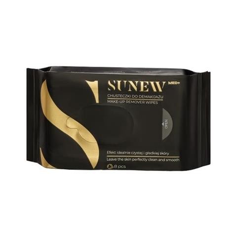 SunewMed+ Make-Up Remover Wipes Black 8 szt. – chusteczki do demakijażu nawilżające i oczyszczające