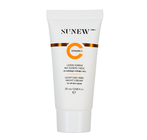 SunewMed+ lekki krem na dzień i na noc 20 ml – krem nawilżający z witaminą C travel size