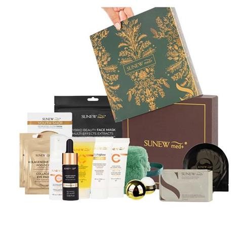 SunewMed+ Christmas Set GREEN – świąteczny zestaw prezentowy do pielęgnacji twarzy i pod oczy