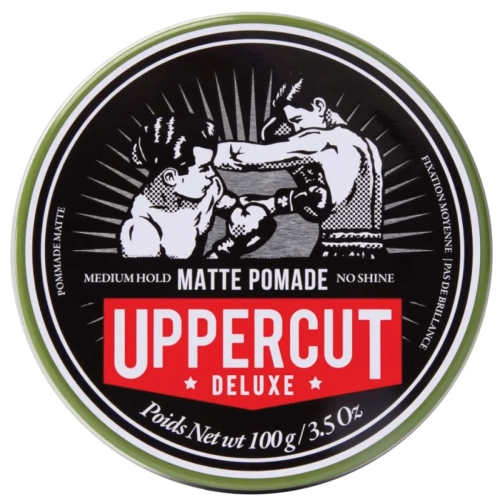 Uppercut Deluxe Matte Pomade 100 g – wodna pomada do włosów o matowym wykończeniu i średnim chwycie