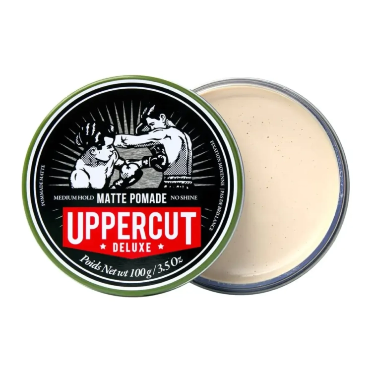 Uppercut Deluxe Matte Pomade 100 g – wodna pomada do włosów o matowym wykończeniu i średnim chwycie