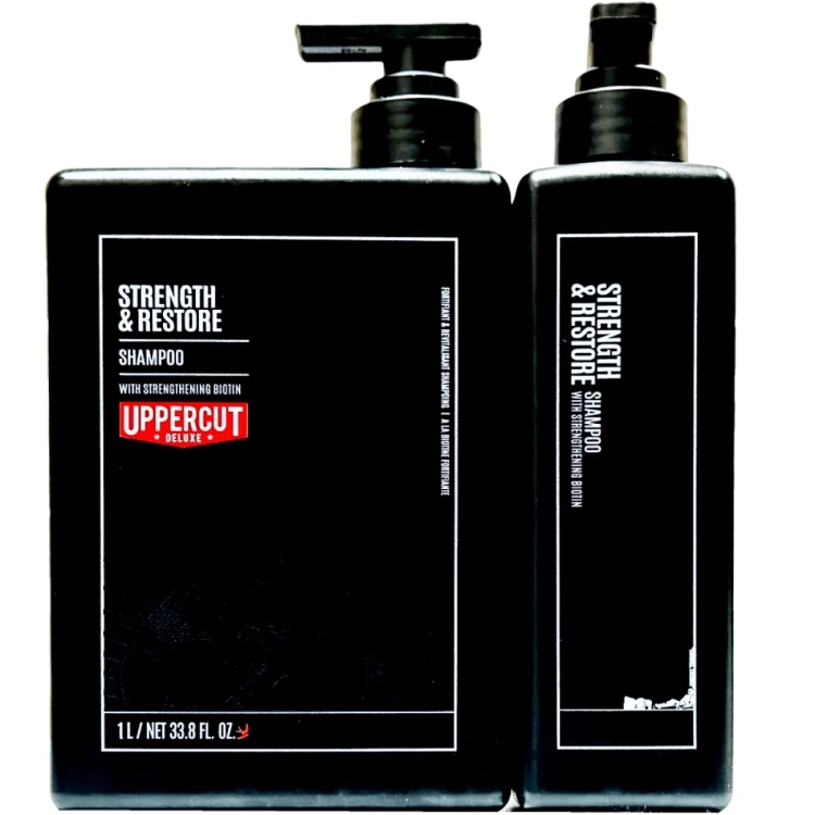 Uppercut Deluxe Strength &amp; Restore Shampoo 1000 ml – szampon z biotyną i kofeiną wzmacniający włosy