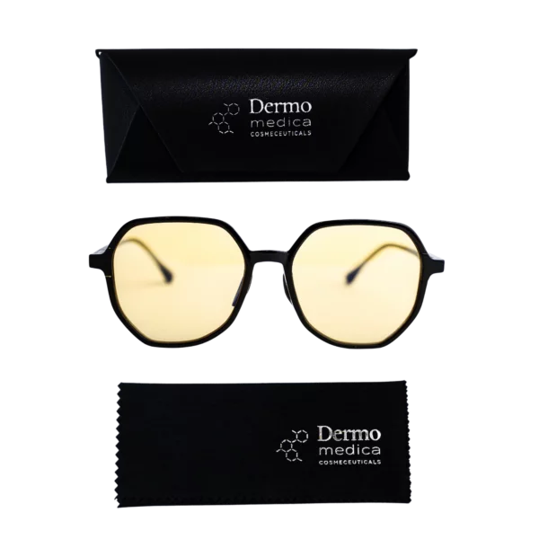 Dermomedica Yellow Cool – okulary z filtrem światła niebieskiego HEV i ochroną UV