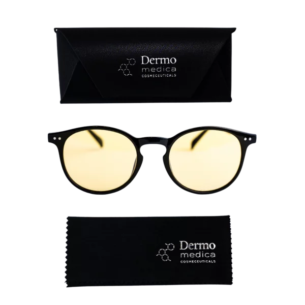 Dermomedica Yellow Challenge – okulary z filtrem światła niebieskiego HEV i ochroną UV