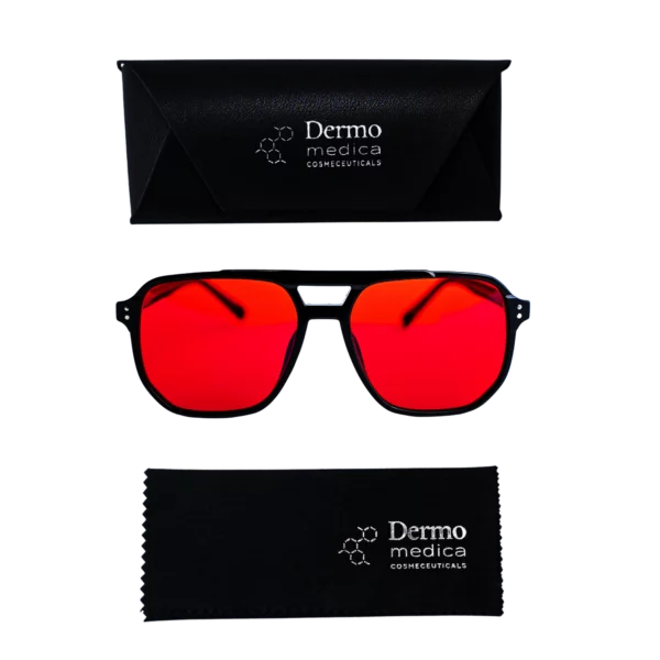 Dermomedica Red Trendy – okulary z czerwonymi soczewkami blokujące światło niebieskie HEV