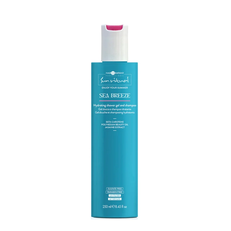 Hair Company Sea Breeze Szampon i Żel pod Prysznic 2w1 Nawilżający 250 ml | Po Słońcu, Chlorze i Soli