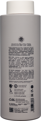 Previa Reconstruct Regenerating Shampoo Szampon z Białą Truflą do Włosów Zniszczonych 1000ml Odbudowa i Regeneracja