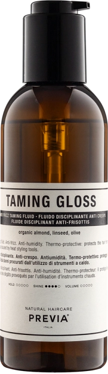 Previa Style&amp;Finish Taming Gloss Dyscyplinujący Połysk do Włosów 200ml Wygładzenie i Kontrola Puszenia