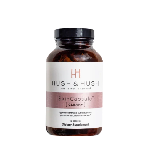 Hush &amp; Hush SkinCapsule CLEAR+ Suplement na Trądzik Wegański Wsparcie Skóry 60 kapsułek