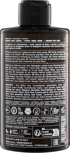 Previa Extra Life E4.02 Szampon Przeciw Łupieżowi Tłustemu Oczyszczający 350ml