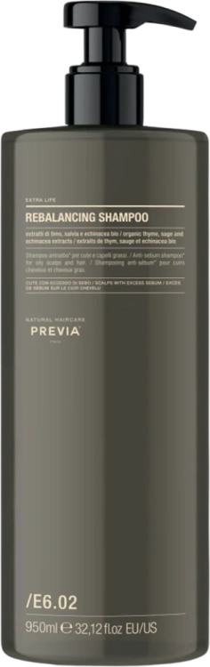 Previa Extra Life E6.02 Szampon Seboregulujący do Tłustej Skóry Głowy 950ml