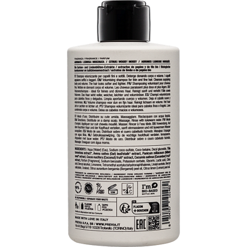 Previa Natural Haircare Volumising Szampon Zwiększający Objętość Włosów 340ml