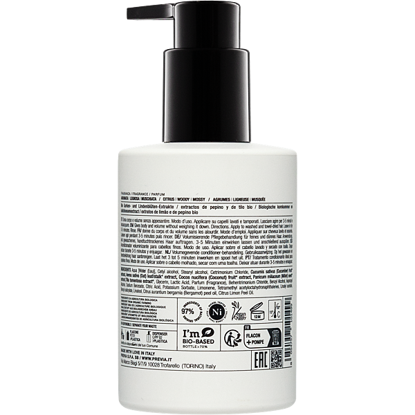 Previa Natural Haircare Volumising Odżywka Zwiększająca Objętość Włosów 200ml