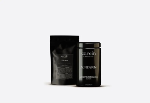 Carein Acne Skin 60 Days ZESTAW Kuracja 60 dni : Czysta skóra bez trądziku 120 kaps + Uzupełnienie 120 kaps./ 240 kaps