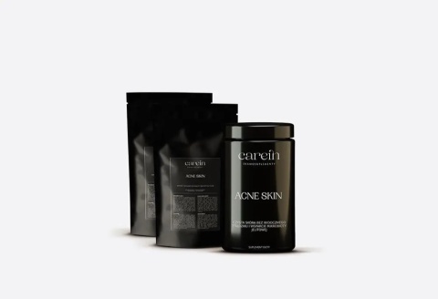 Carein Acne Skin 90 Days ZESTAW Kuracja 90 dni : Czysta skóra bez trądziku 120 kaps + Uzupełnienie 2 x 120 kaps./ 360 kaps