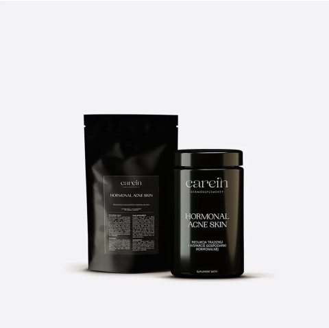 Carein Hormonal Acne Skin 60 DAYS ZESTAW Kuracja 60 dni:Gładka skóra bez trądziku hormonalnego 120 kaps+Uzupełnienie x1/240 kaps