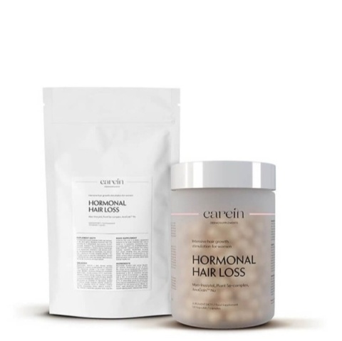 Carein Hormonal Hair Loss 60 Days ZESTAW Łysienie androgenowe żeńskie 120 kapsułek + Uzupełnienie x1/ 240 kaps