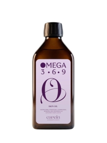 Carein Omega 3-6-9 Hair Oil Olej na wsparcie kondycji włosów w przebiegu wypadania, osłabienia i łamliwości 250 ml