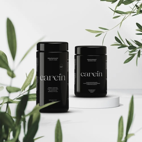Carein Redness Skin + Youth Skin ZESTAW Dla skóry naczyniowej ze zmarszczkami 60 kaps + 240 g