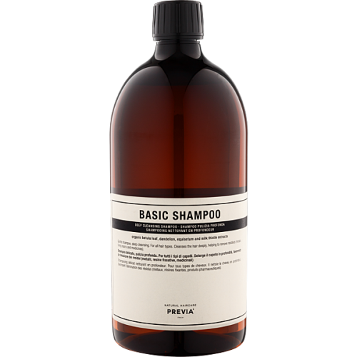 PREVIA Natural Haircare BASIC Szampon Głęboko Oczyszczający 1000 ml – delikatne oczyszczanie włosów