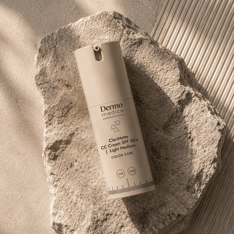 Dermomedica Clarimatte CC Cream SPF 50 Light Medium 30ml – Matujący Krem CC o Bardzo Wysokiej Fotoochronie