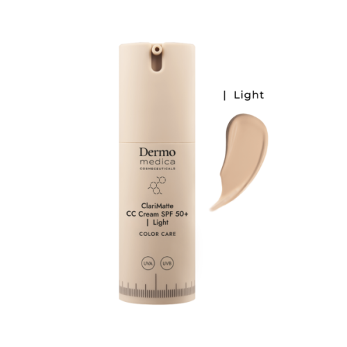 Dermomedica Clarimatte CC Cream SPF 50 Light 30ml – Matujący Krem CC o Bardzo Wysokiej Fotoochronie