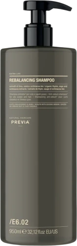 PREVIA natural haircare Extra Life E6.02 Szampon seboregulujący do tłustej skóry głowy 950ml