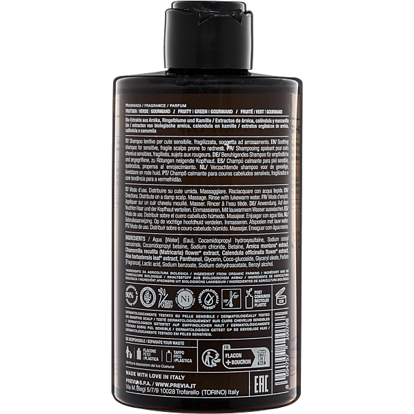 PREVIA natural haircare Extra Life E5.02 Kojący szampon do wrażliwej skóry głowy 350ml