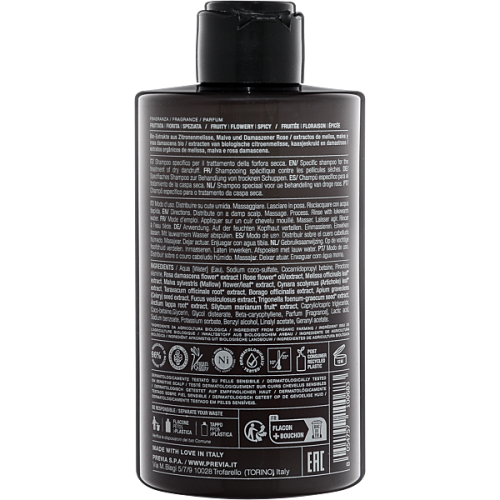 PREVIA Natural Haircare E4.01 Purifying Shampoo – Szampon oczyszczający do suchego łupieżu 350ml