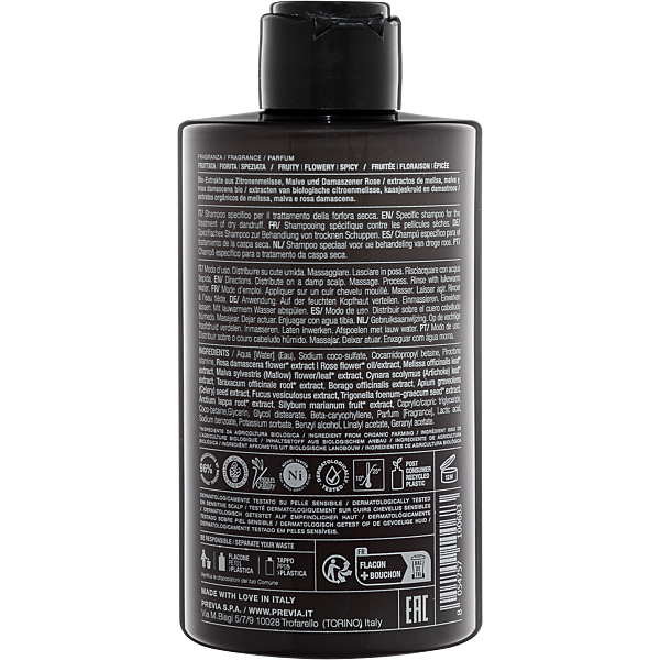 PREVIA Natural Haircare E4.01 Purifying Shampoo – Szampon oczyszczający do suchego łupieżu 350ml