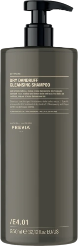 PREVIA Natural Haircare E4.01 Purifying Shampoo – Szampon oczyszczający do suchego łupieżu 950ml