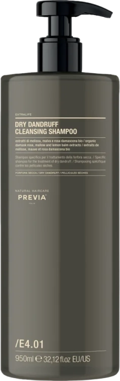PREVIA Natural Haircare E4.01 Purifying Shampoo – Szampon oczyszczający do suchego łupieżu 950ml