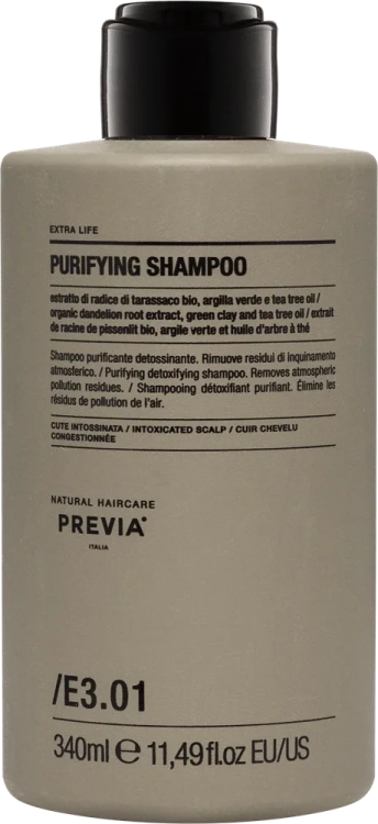 PREVIA Natural Haircare E3.01 Purifying Detox Shampoo – Szampon detoks oczyszczający 340ml