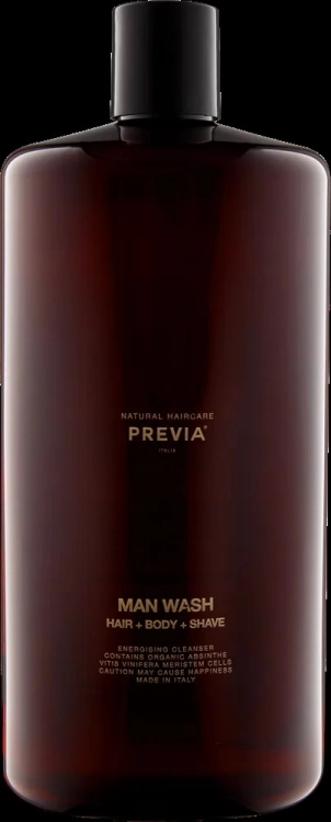PREVIA MAN Hair &amp; Body Wash 1000 ml – kąpiel do ciała i włosów