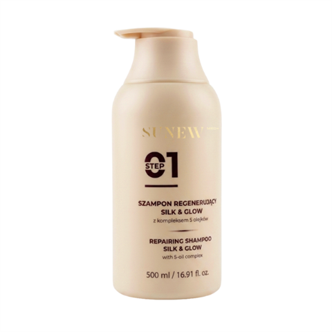 SUNEWMED+ Silk &amp; Glow 500 ml – szampon wygładzający i nabłyszczający do włosów