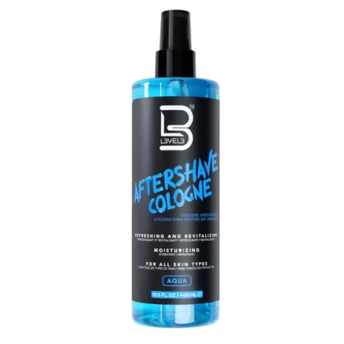 L3VEL3 Aqua Aftershave Cologne 400 ml – odświeżająca woda po goleniu (id: 4577)