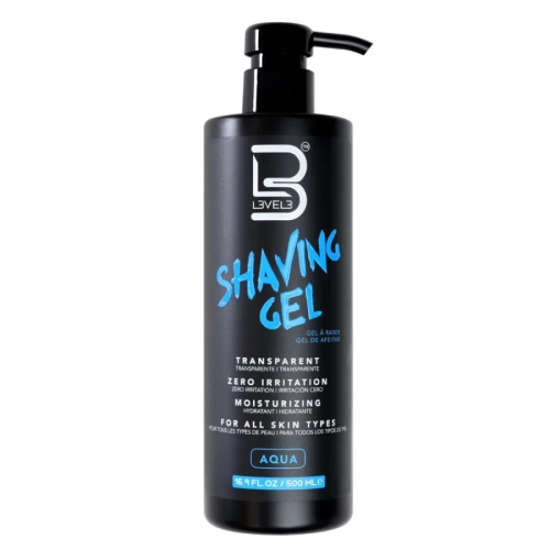 L3VEL3 Shaving Gel Aqua 500 ml – transparentny żel do golenia