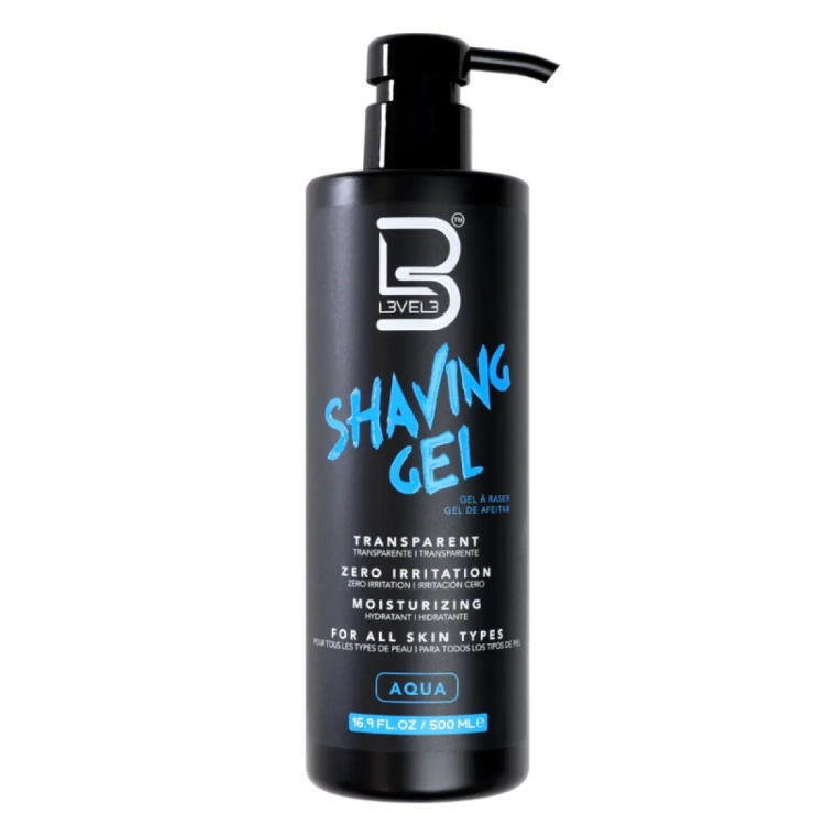 L3VEL3 Shaving Gel Aqua 500 ml – transparentny żel do golenia