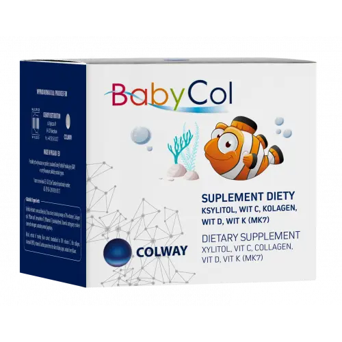 COLWAY BabyCol 60 pastylek – kolagen rybi z witaminami C, D i K dla dzieci