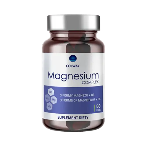 COLWAY Magnesium Complex 60 kapsułek – 3 formy magnezu z witaminą B6