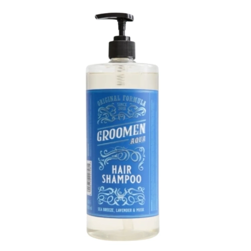 Groomen Aqua Szampon do Włosów 1000 ml – nawilżający szampon barberski z algami