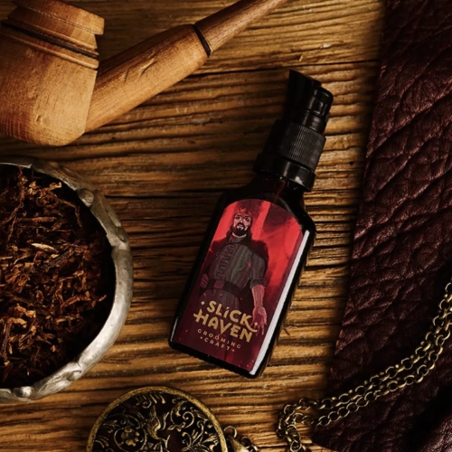 Slickhaven Bloody Monarch Olejek do Brody 30 ml – tytoniowo-skórzany olejek pielęgnacyjny