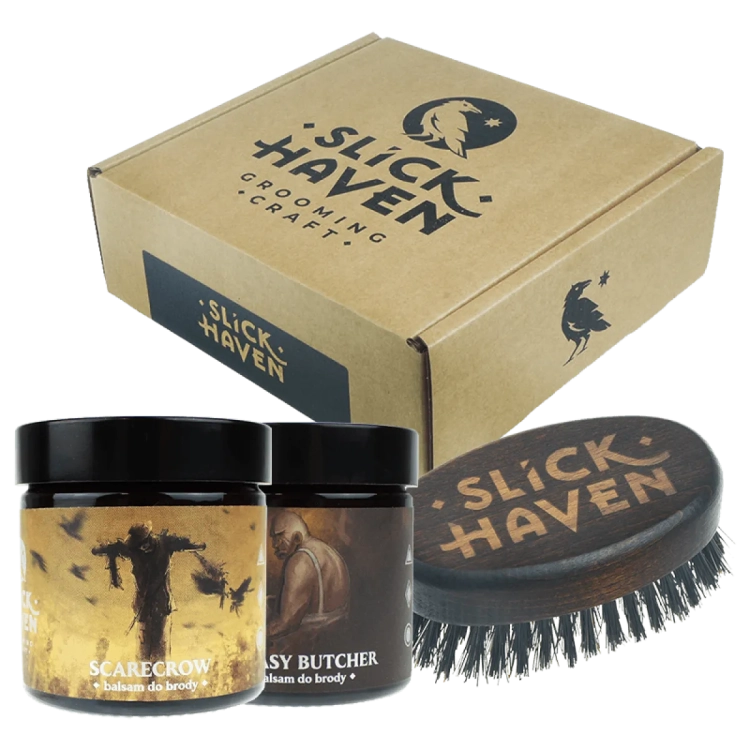 Slickhaven The Ratcatcher Tavern – zestaw do brody Greasy Butcher 60 ml + Scarecrow 60 ml + kartacz